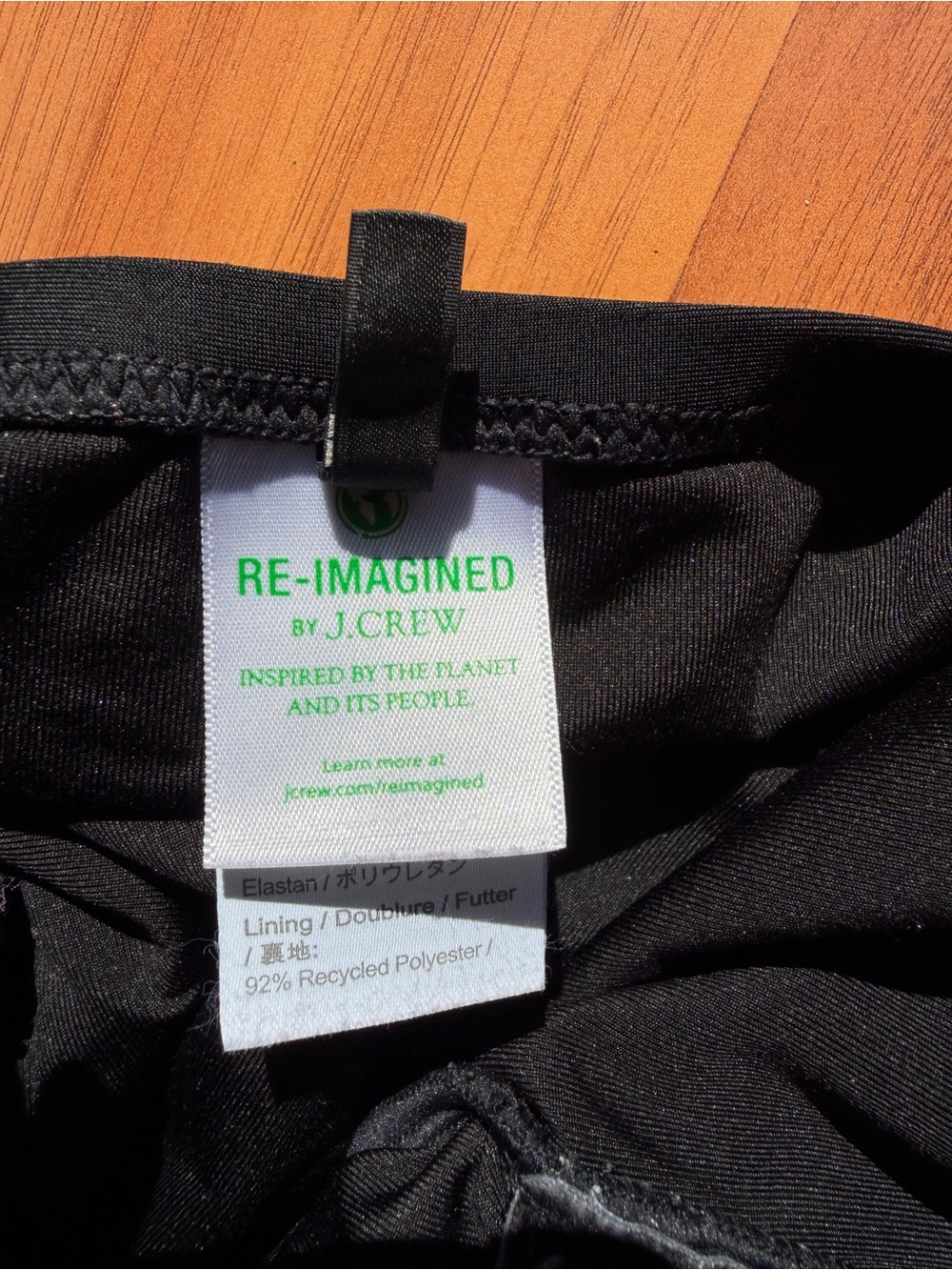J. Crew Black Ruched One-Piece Swimsuit Size 12 - Picture 6 of 8